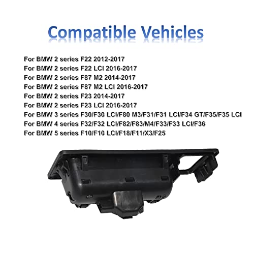 MANATEE Boot Trunk Lid Push Button Switch for BMW 2 3 4 5 Series X1 X3 X5 X6 M2 M3 M4 M5 X5M X6M ActiveHybrid 3 5 Tailgate Door Lock Switch 51247463161 51247463162 51247368753 (51247463162) by MANATEE - Used condition - Image 3