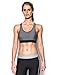 Under Armour Women's Armour Mid – Printed Sports Bra, Black/Stealth Gray, Medium
