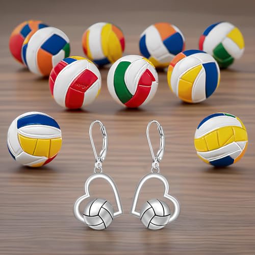 Volleyball Earrings for Women Dangle Volleyball Earrings Sterling Silver Volleyball Jewelry Competition Game Souvenir Christmas Gifts3