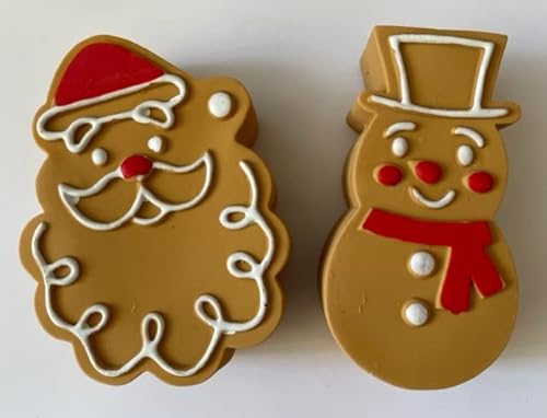 Hundespielzeug, Latex, Weihnachtsmann und Schneemann, 2 Stück Cover
