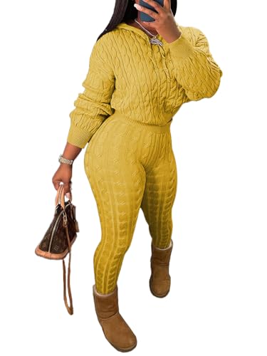 Nimsruc Knit Two Piece Outfits For Women Sweater...