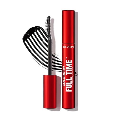 Revlon ColorStay Full Time Mascara, Mascara Waterproof Volumizzante, Non Si Sfalda, Formula Ultra-Leggera, Durata Fino a 24h, 411 Blackest Black, 7.5 ml