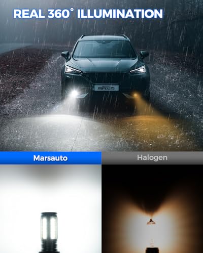 image for Marsauto H11 H16 H8 Led Fog Light Bulb 10000LM, 60 Pcs Chips 360° Ill