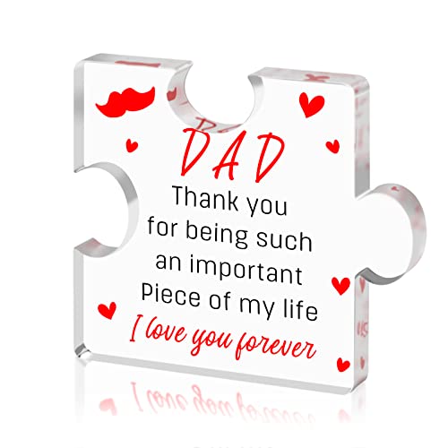 Nanooer Gifts For Dad From Daughter Son Wife,Fathers Day Dad Gifts,Dad Birthday Gift Ideas,Unique Dad Gifts,Acrylic Block 3.5X3.5 Inch Desk Decorations #TOP1