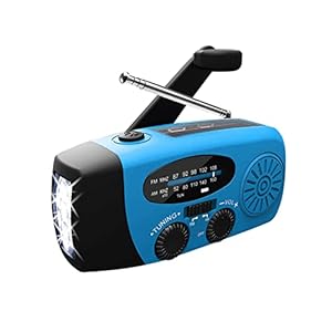 keppy Noodradio Handslinger Zonne-weerradio 1200mAh AM/FM/NOAA Noodweerradio Draagbare powerbank met zonne-oplader & handslinger & batterij-aangedreven LED-zaklamp Mobiele oplader Leeslamp