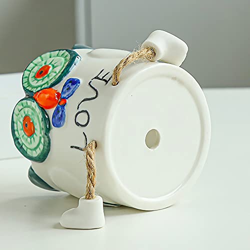Diyomr Smooth Glazed Ceramic Planter With Hanging Leg thumb #7