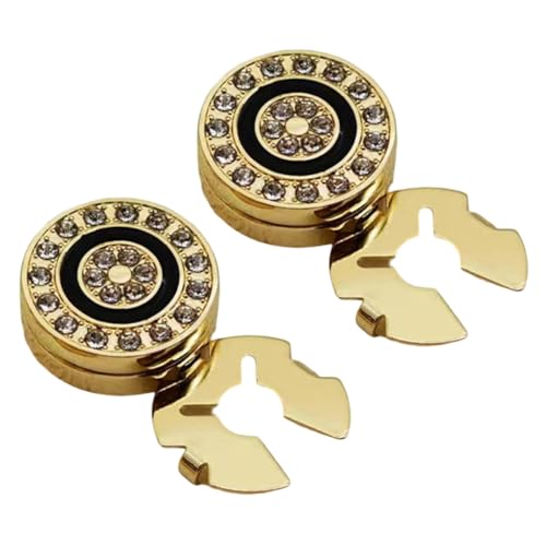 Image of 10pcs Brass Round Cuff Button Cover Cuff Links for Wedding Formal Shirt Mens Formal Button Covers Imitation Cufflinks