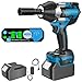 Sulobom Llave de impacto a bateria 1800 N·m, Pistola de Impacto Bateria Brushless con 3.0AH Baterías,3 velocidades + luz LED, Llave de Impacto Inalámbrica para Coche Hogar (1*Batería)