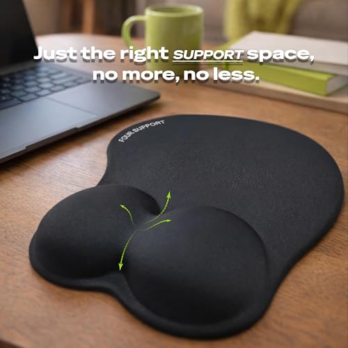 FOUR SUPPORT Ergonomic Gel Mouse Pad with Wrist Rest for Pressure-Relief – Orthopedic Style Wrist Support, Physiotherapist Brand 10.1L x 8.5W inches by FOUR SUPPORT - Used condition - Image 6