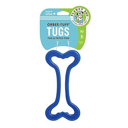 Planet Dog Orbee-Tuff Tug Blue Tug Of War Bone Dog Toy #TOP1