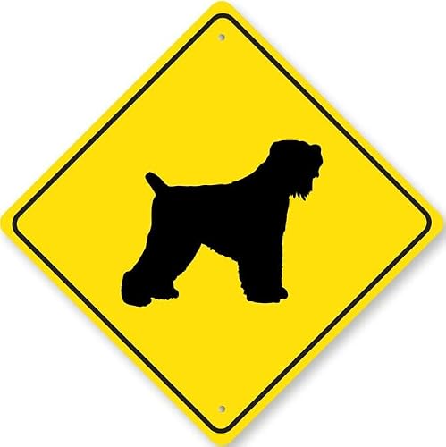 Black Russian Terrier Dog Metal Sign Breed Canine K9 Paw Animal Pet Owner Lover