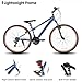 HILAND 26 Inch Mountain Bike for Mens and Womens, 21 Speeds Mountain Bicycle, High-Tensile Steel Frame, V Brake, Hardtail MTB for Adults Blue