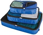 Austin House Travel Essentials Packing Cubes For Luggage — Set Of Three To Organize Your Suitcase, With Mesh Ventilation And Carry Handle, Zippered, Washable — Royal