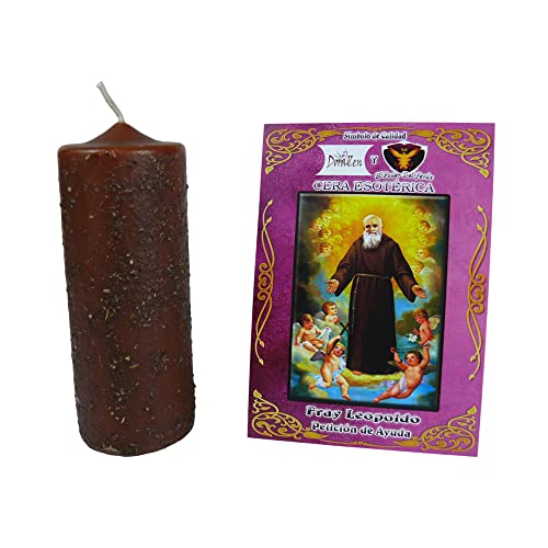 Velón Herbóreo Fray Leopoldo - Ritual Místico Para Peticiones De Ayuda - Las Velas De Mariano