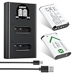 ENEGON NP-BX1 Replacement Battery and LCD Charger Kit for Sony ZV-1, Cyber-Shot DSC-RX100, DSC-RX100 II/III/M4/M5/M6/M7/Ⅳ/Ⅴ/Ⅵ/Ⅶ/VA, DSC-RX100M II, HDR-CX405,2 Pack 1300mAh