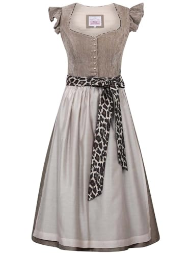 Marjo Dirndl Oberhofen Leo Schürzenband mit abnehmbarem Flügelarm 70cm Rocklänge (DE/NL/SE/PL Numerisch 38 Regular Regular beige)