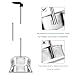 Yangbaga Dust Pans with Long Handle - 35”Heavy Duty Metal Upright Stand Up Dustpan - Long Handled Stand Up Dustpans - Best Dustpans for Home/Lobby/Shop/Garage/Yard