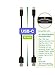 JuSoFU 10-Pack Multi Short USB Cables & TypeC-C Cables for Charging Stations Compatible/w iPhone16 &15, iPhone5-14/ iPads/iPad mini/iPad Pros/Samsung Moblies & Tablets/Pixel & Nexus/HTC/Sony(Black)