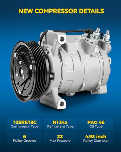 Image of PHILTOP C2090 Air Conditioner AC Compressor with Clutch for Ram 1500 2009-2012 5.7L,Ram 2500 2009-2018 5.7L,Ram 3500 2009 2011-2018 5.7Liter, 2014-2023 6.4L,Ram 2500 /4500 /5500 2014-2023 6.4L