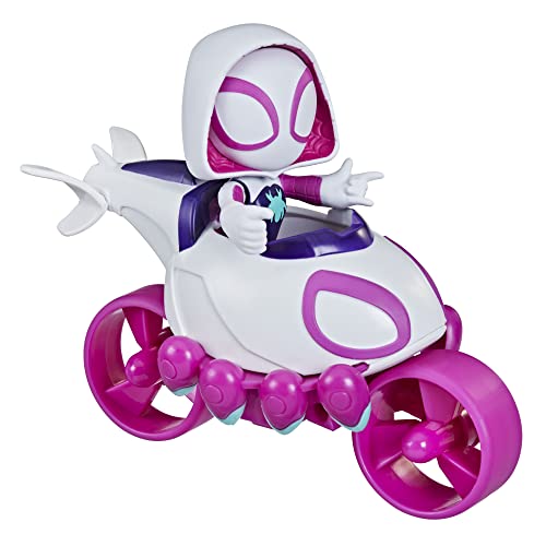 Spidey & His Amazing Friends Marvel Ghost-Spider Action Figure & Copter-Cycle Vehicle, For Kids Ages 3 & Up , Black, F1942 #TOP1