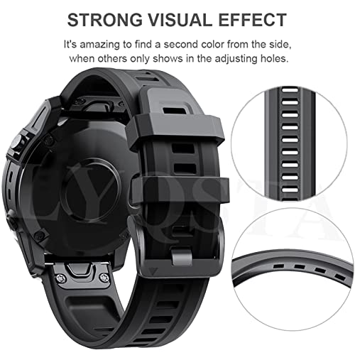 Bracelet interchangeable 22mm Garmin Fenix 7 en silicone pour remplacer votre attache - 7