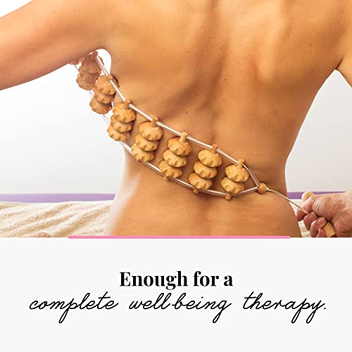 Image of Tuuli Accessories - Back Massager with Rollers and Rope, Multi-Functional Back Roller and Neck Massager, Eases Muscle Tension and Supports Skin Health, Muscle Roller 47.2 inches