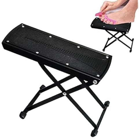 ZtohPyo Foldable Pedicure Foot Rest,6 Heights Adjustable Foot Stand Spa Tools for Pedicure, Non-Slip Sturdy Foot Care Stand for Easy-at Home Pedicures,Beauty Pedicure Stool Tool for Home Foot Spa Cover