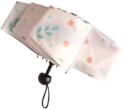 Umbrella Mini Five-Fold Umbrella Ultra Lightweight Cute Umbrella For Rain and Rain For Women Simple Black Plastic Thick Sunscreen Sunscreen Sunshade Accessories