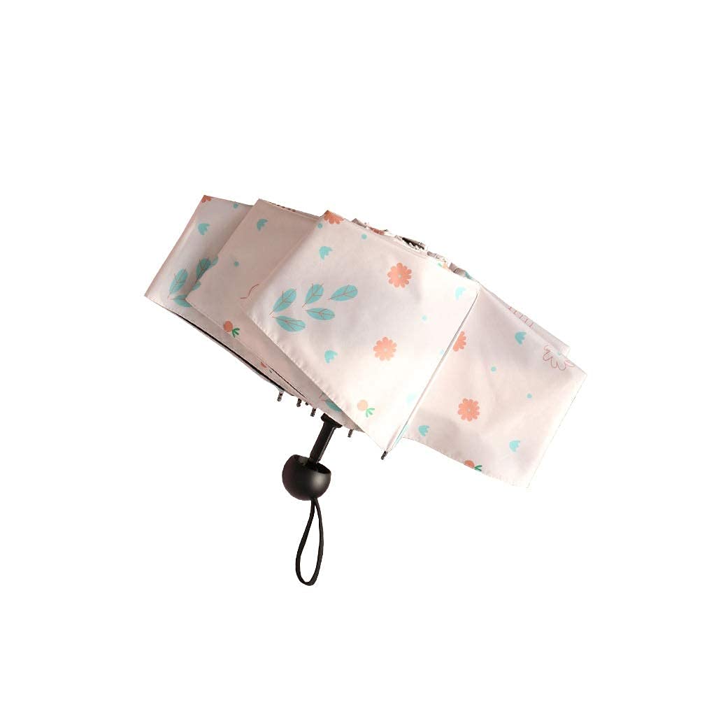 Parasol de pluie mignon ultra léger avec protection solaire et plastique épais noir