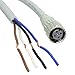 OMRON XS5F-D421-E80-F Specialized Cables, Vibration-Proof Robot Cable, 3M Straight 4 Pole Socket to Wire Leads, Dust Tight, Waterproof