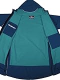 Two Bare Feet | Hi-Vis Equestrian Changing Robe | Waterproof, Windproof, Fleece-Lined Coat for Horse Riding & Outdoor Use (Marine Blue/Sea Green, Medium) - Image 4