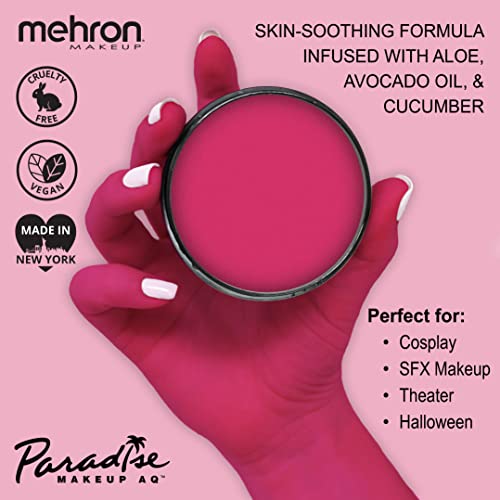 Image of Mehron Makeup Paradise Makeup AQ Pro Size | Stage & Screen Performance, Face & Body Painting, Beauty, Cosplay, and Halloween | Water Activated Face Paint, Body Paint 1.4 oz (40 g) - Dark Pink