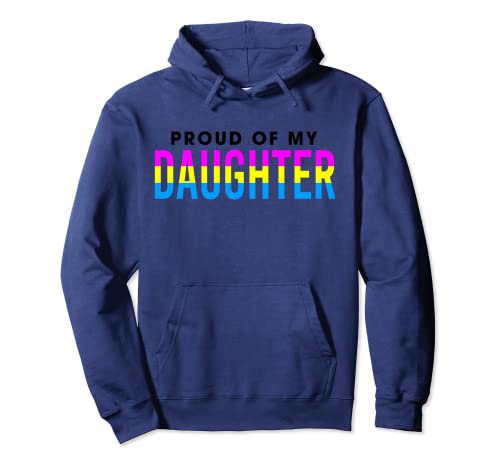 Proud of My Daughter Pansexual Mom & Dad LGBT Pride Sweat à Capuche