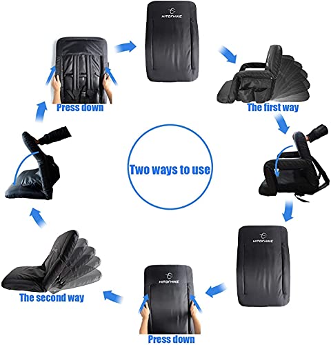 image for HITORHIKE Stadium Seat for Bleachers or Benches Portable Reclining Sta