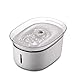 HoneyGuaridan Pet Drinking Water Fountain, 2.5L Super Quiet Automatic Cat Water Dispenser with 3 Replacement Filters for Dogs, Cats, Birds and Small Animals (Grey18)