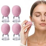 Coppette Massaggio, Coppettazione, Coppette In Silicone Per Massaggio, 4 Pezzi Set Di Coppettazione In Silicone, Rosa, Altezza 5cm, Diametro 3cm, Terapia Muscolare