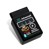 Zigeiya Car Bluetooth OBD2 Diagnostic Tool, Plug and Play Real-time Code Reader, Reset and Clear Engine Light Scanner with Exclusive App, Universal Mini Monitor Device for Most Phone Systems (Black)