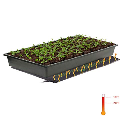 AIICIOO Indoor Electric Plant Heat Mat - Seed Germination Warming Mat Heating Pad Greenhouse Propagator for Plants Vegetables Herbs Flowers, 10x20 Inches