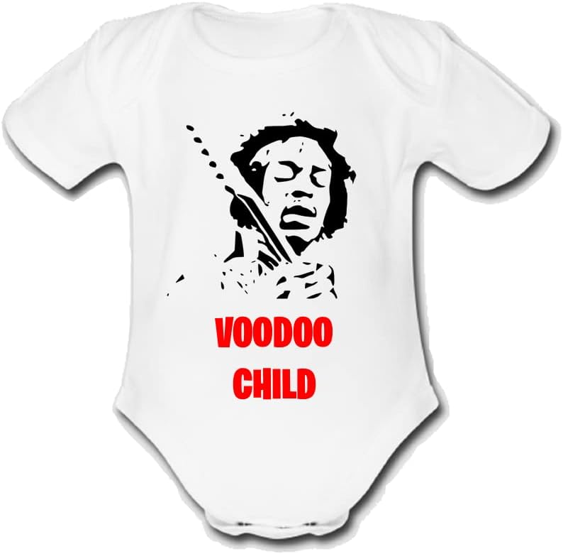 JIMI HENDRIX VOODOO CHILD Unique Baby Vest Baby Grow Babygrow Cute Novelty Funny Boys Girls Unisex