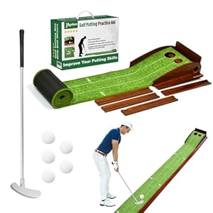 Golf Putting Mat with Ball Return, ...
