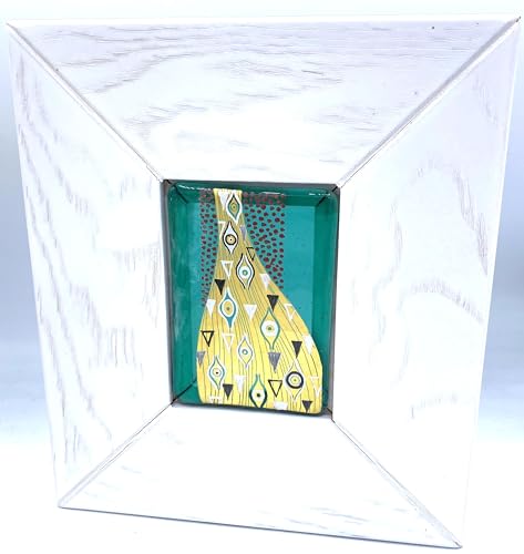 Decoración de lujo con un cuadro de cristal de Murano tradicional y acabados en oro de 24 quilates
