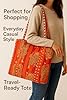 Quilted Cotton Tote Bag for Women | Handmade Printed Shopping & Travel Bag with Long Shoulder Handles | Lightweight Reusable Cloth Tote for Daily Use, Beach & Office #1