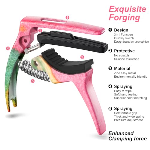 Image of Guitar Capo 3in1 Metal Capo for Acoustic&Electric Guitar Accessories