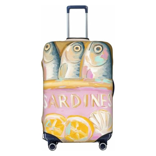 Colorful Sardine Can Elastic Travel Luggage Covers Dustproof Scratch-Resistant Suitcase Protector Fit 22-24 Inch