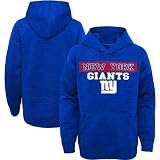 NFL Youth 4-20 Game Ready Wordmark Primary Logo Performance Pullover Sweatshirt Hoodie (New York Giants Blue, 8-10)