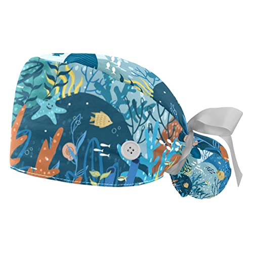 Chapeaux de travail pour hommes et femmes avec bandeau absorbant et calot bouffant réglable