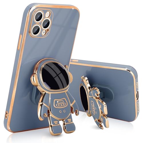 Pepmune Compatible with iPhone 13 Pro Case Cute, 3D Astronaut Stand Shockproof Camera Protection Space Kickstand Soft Plating Cover for Apple iPhone 13 Pro Phone Case Blue by Pepmune - Used condition - CA$9.23