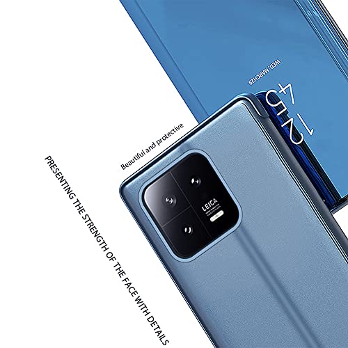 Ccsamll Mirror Case For Xiaomi 13 Pro Support Wireless Charging, Smart Clear View Cover Thin Ultra With Kickstand Flip Phone Case For Xiaomi 13 Pro Qh Purple #TOP3