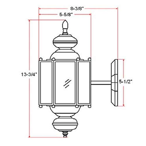 Design House 501692 Augusta 1 Light Indoor/Outdoor Wall Light, Solid Brass #TOP1