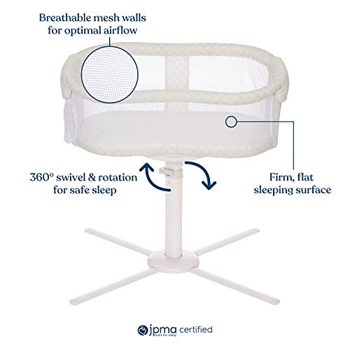 HALO BassiNest Swivel Sleeper, Bedside Bassinet, Essentia Series, Nautical Net (Retired)